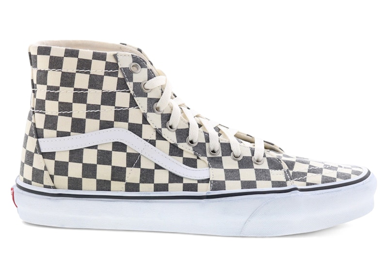 Vans Sk8-Hi Tapered Washed Asphalt True White Checkerboard