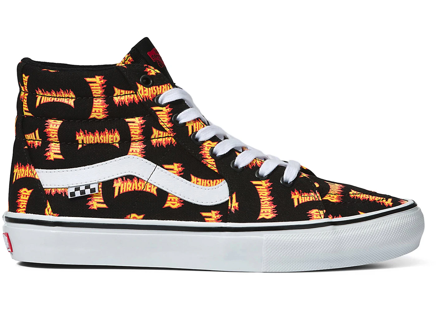 Vans Sk8-Hi Thrasher Allover Logo Black Men's VN0A5FCCBML US