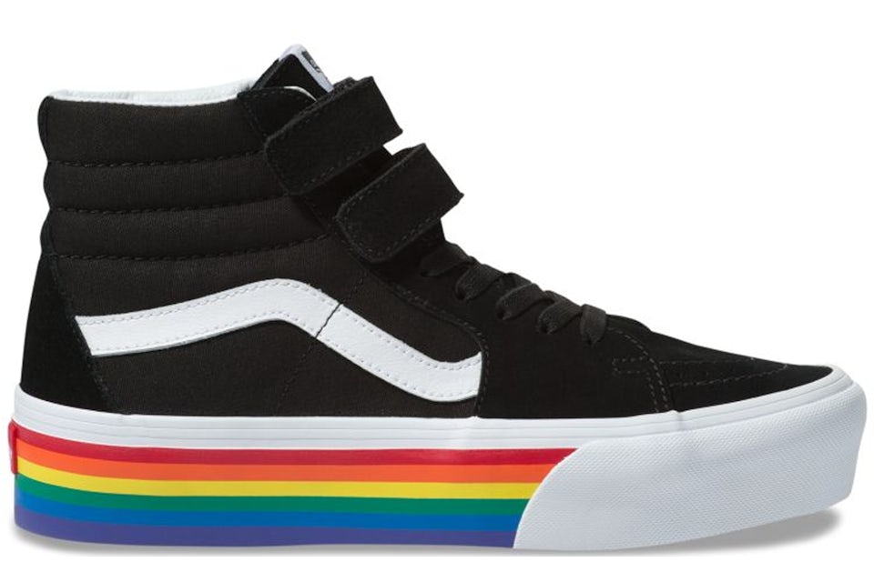 Vans rainbow platform best sale