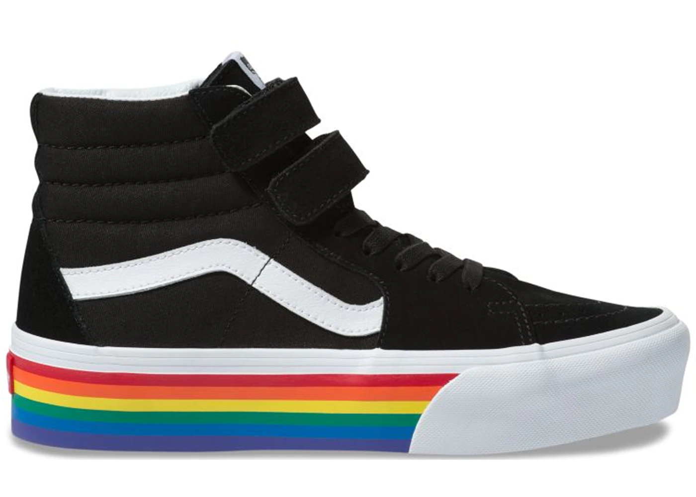 Platform top rainbow vans