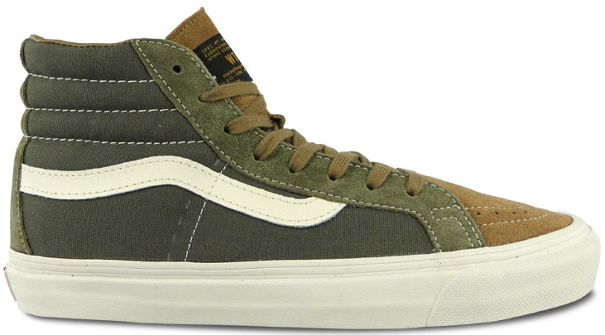 olive vans with gold tips