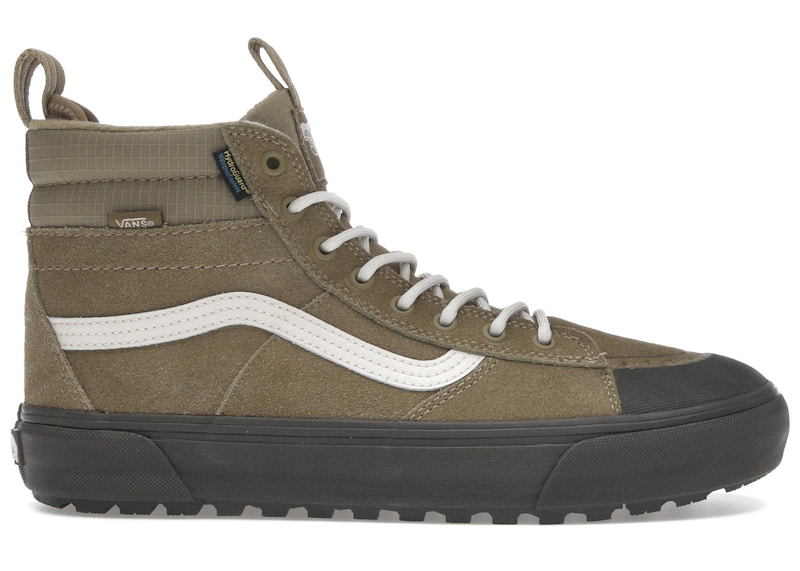 Pre-owned Vans Men's Sk8hi Waterproof Mte Sneakers In Olive Drab Green/brown