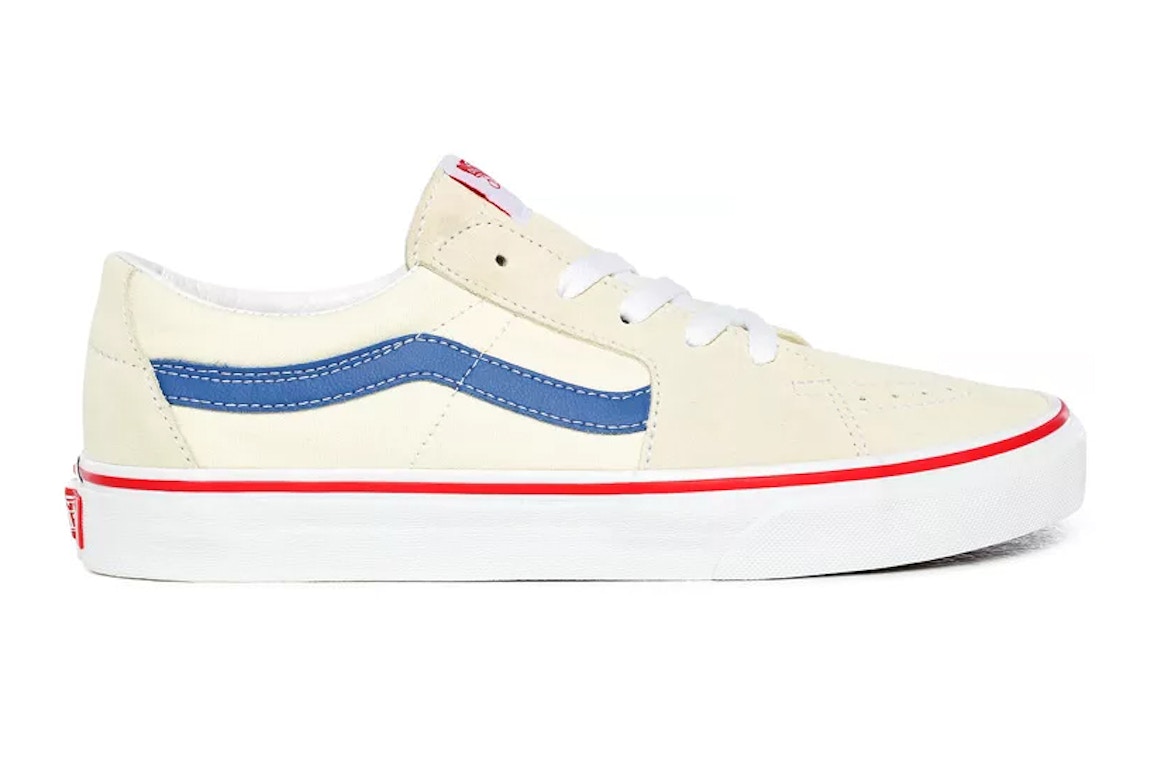 Click to view more detailed imagery on our partner's website Pre-owned Vans Sk8-low Classic White Navy In Classic White/navy