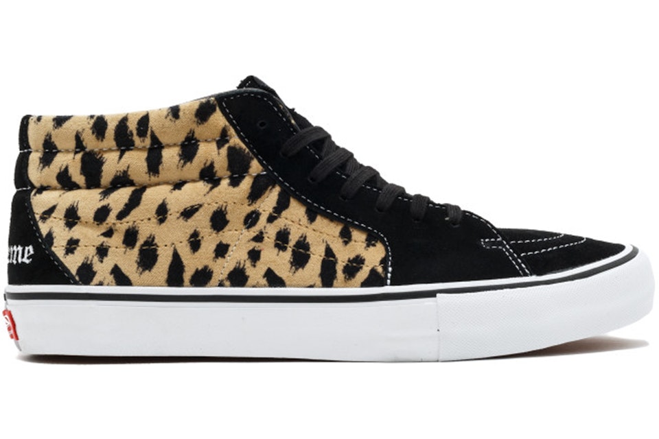 Vans Sk8-Mid Supreme Velvet Leopard Black Men's - VN0A347UOPM - US