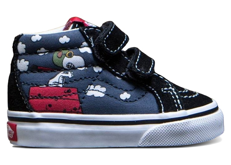 Pre-owned Vans Sk8mid V Peanuts Flying Ace Sneakers In Dress Blues