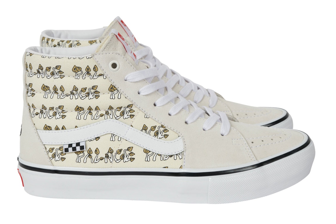 Click to view more detailed imagery on our partner's website Pre-owned Vans Skate Sk8-hi Palace Shroom Pack Marshmallow In Marshmallow/white