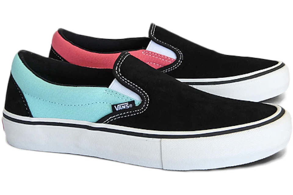 Vans Slip On Asymmetry Black Blue Rose