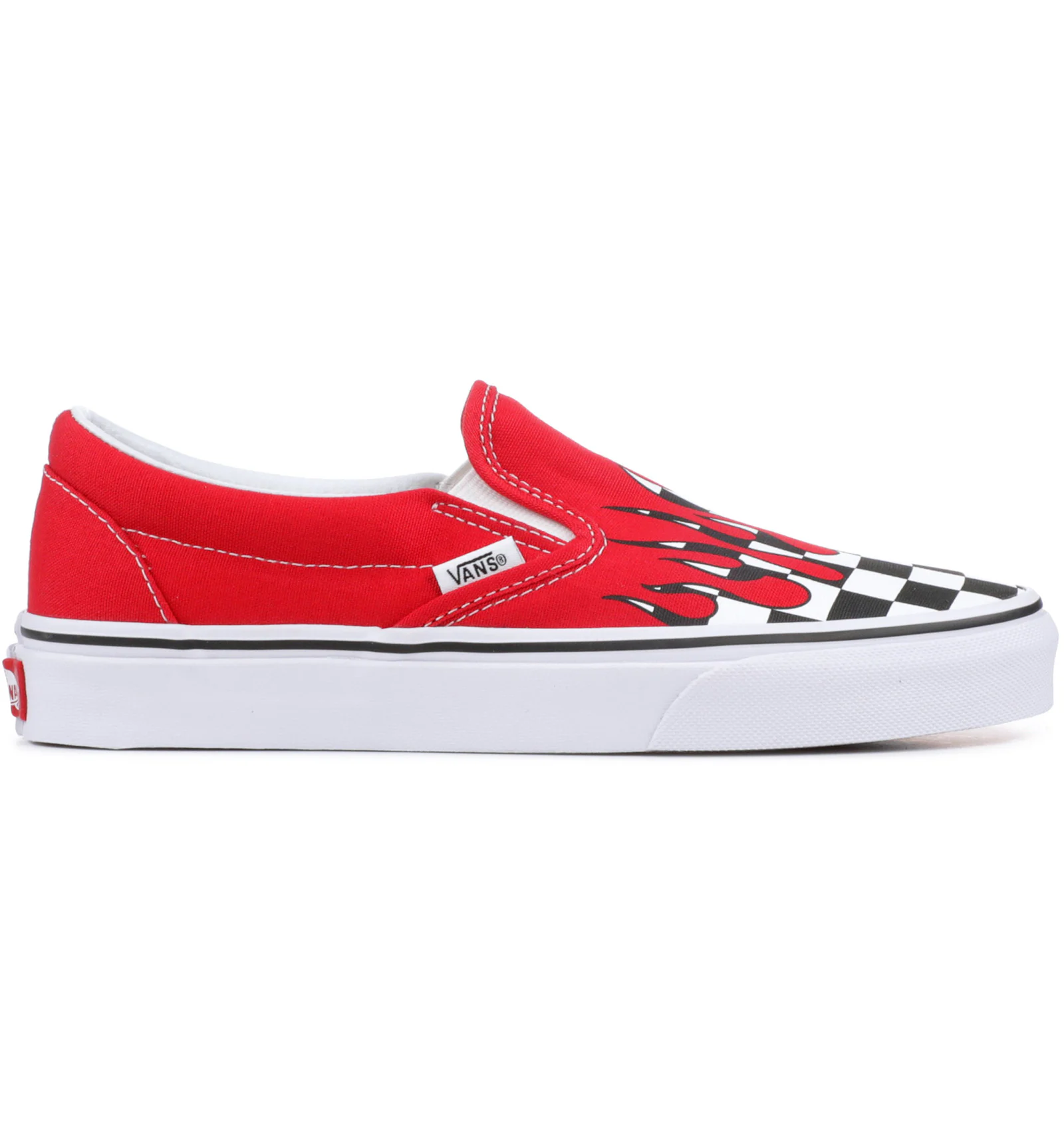Vans slip on top checkerboard flame skate shoe