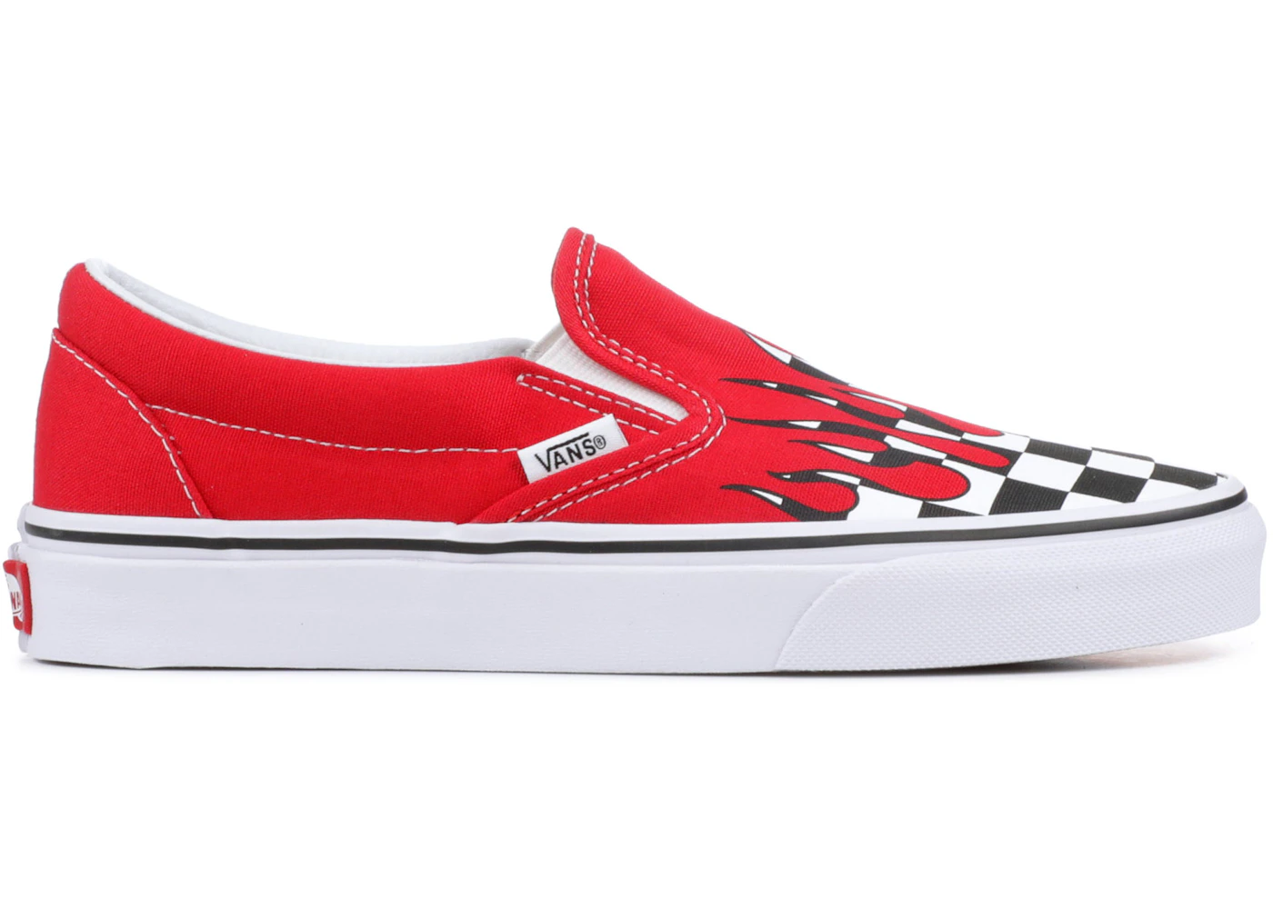 Vans slip ons red on sale