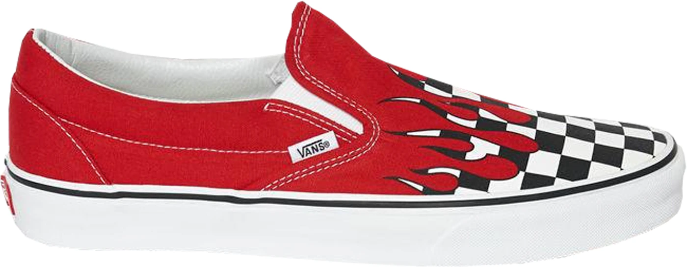 Vans Slip-On Checkerboard Flame Red Men's - Sneakers - US