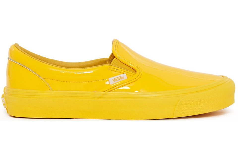 Bright yellow 2025 vans slip ons
