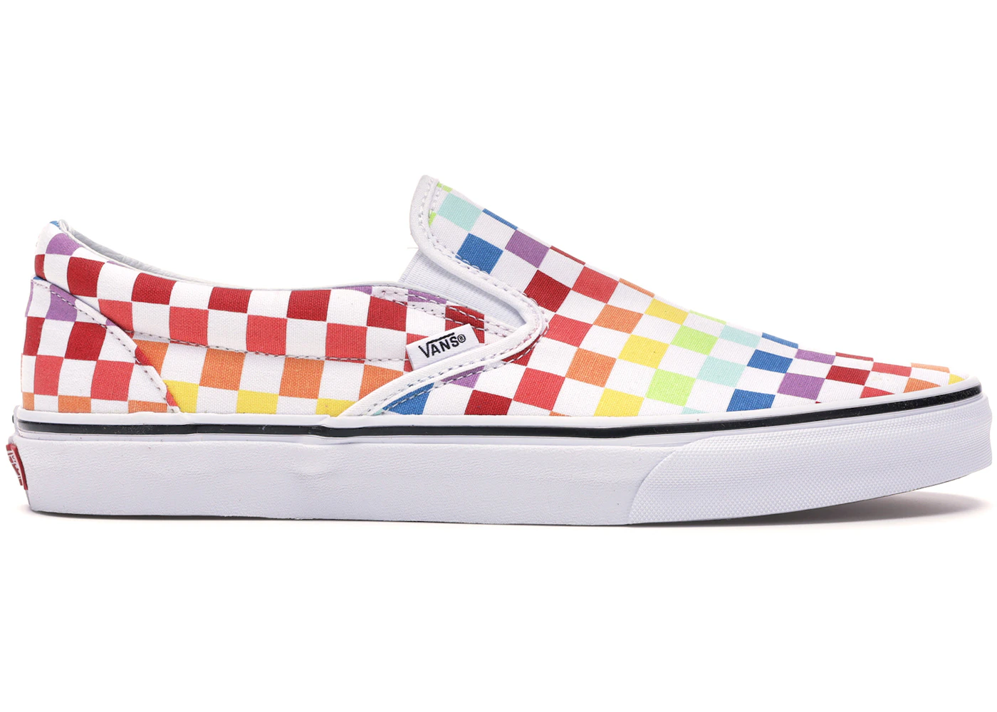 Vans Slip-On Rainbow Checkerboard Men's Sneakers US