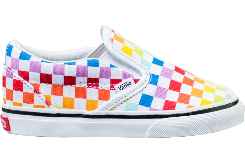 Slip on rainbow sales vans