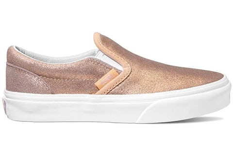 Rose gold checkerboard slip on vans hotsell