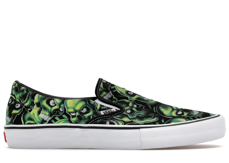 Vans Slip-On Supreme Skull Pile (Green) Men's - VN0A347V3FW - GB