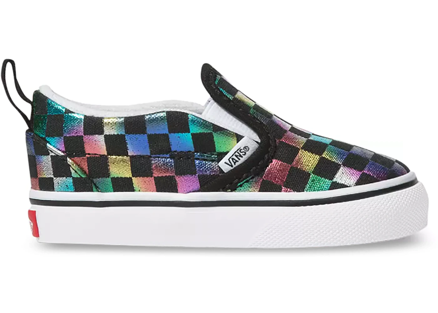 Iridescent slip top on vans