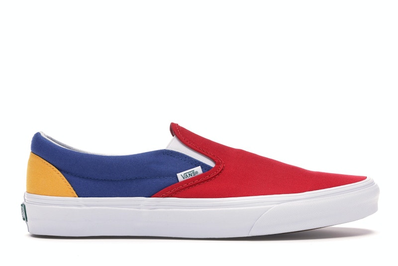 Pre-owned Vans Men's Slipon Yacht Club Sneakers In Red/blue/yellow