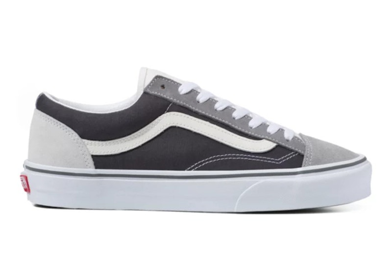 Black and white color block vans sale