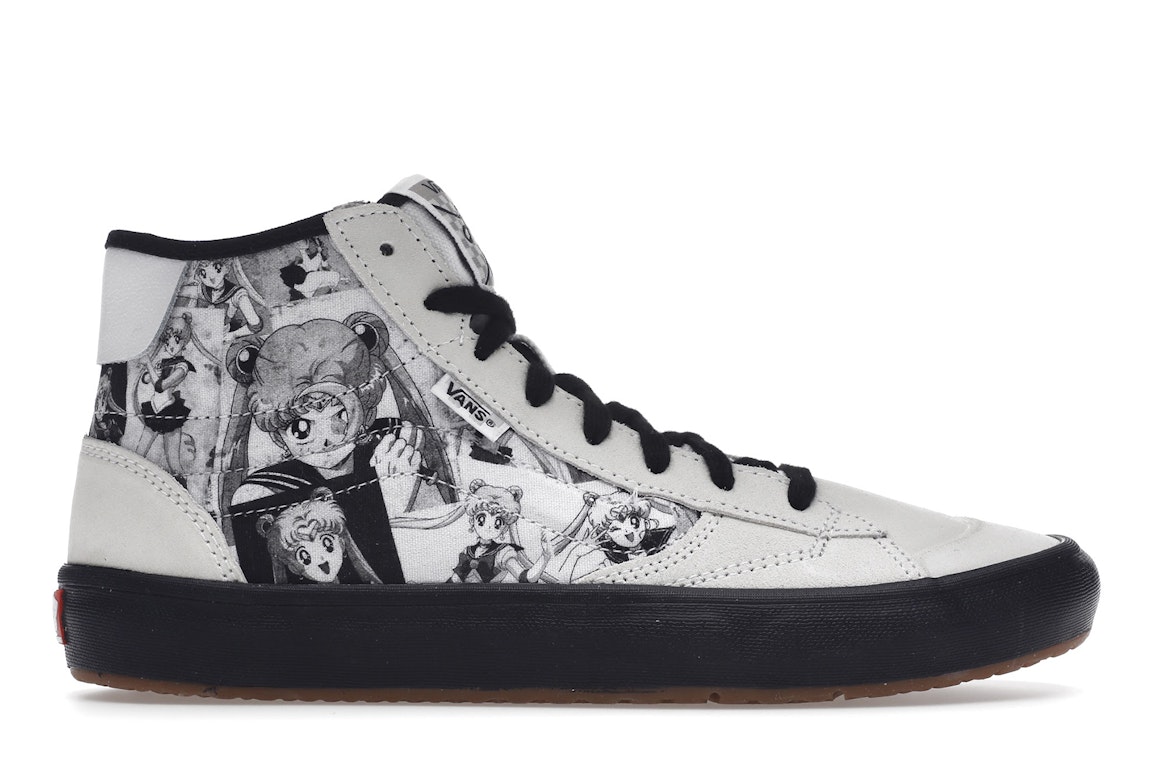 Pre-owned Vans The Lizzie Pretty Guardian Sailor Moon Sailor White In White/black