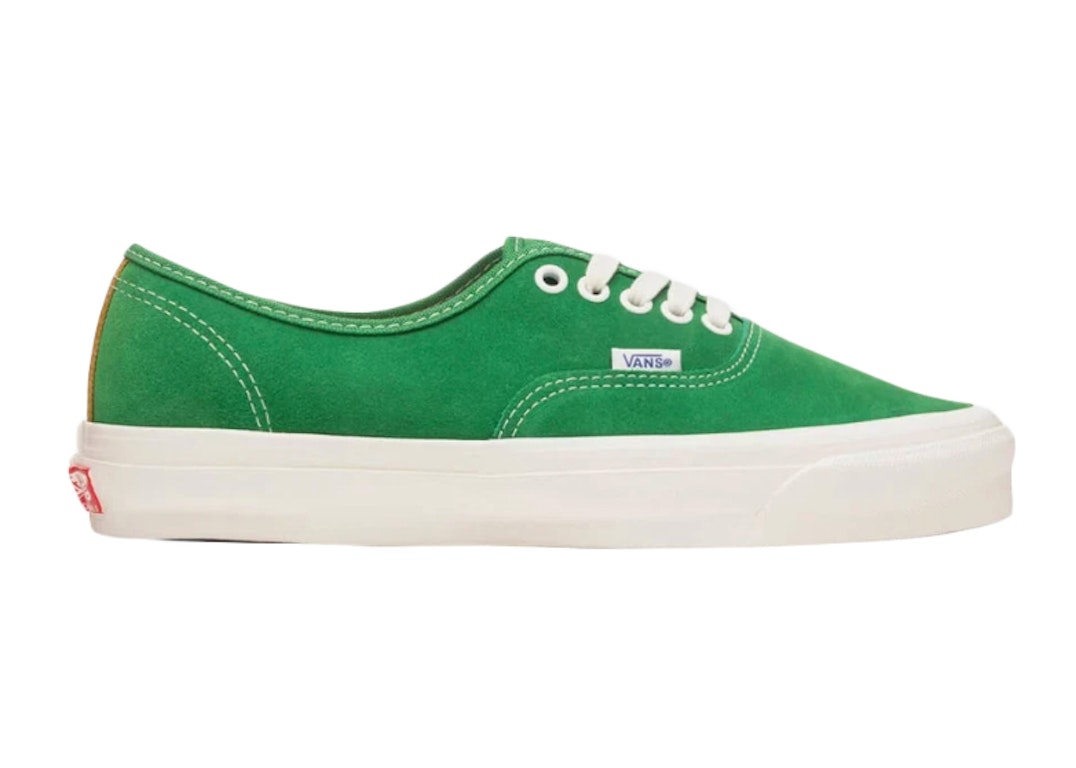 Pre-owned Vans Vault Og Authentic Lx Green Suede In Green/white