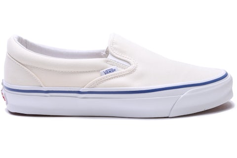 Vans Vault OG Classic Slip-On LX Lona Clásico Blanco Azul