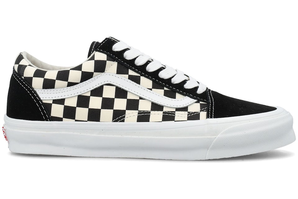Gray checkered old skool vans Clearance