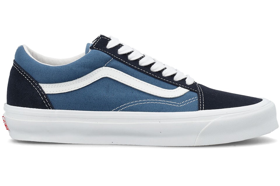 Vans old skool white and navy Clearance