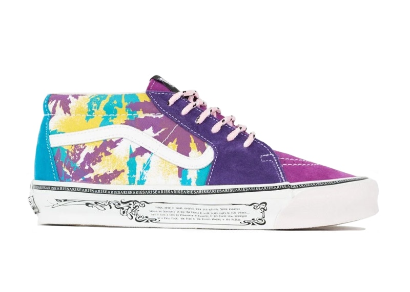 Yellow and purple store vans