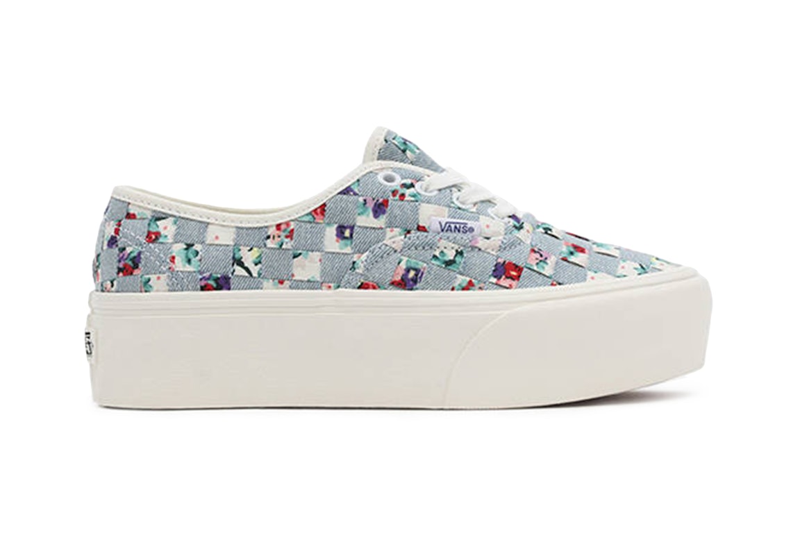 Pre-owned Vans Woven Authentic Stackform Light Blue Floral Multi (women's) In Light Blue/floral/multi