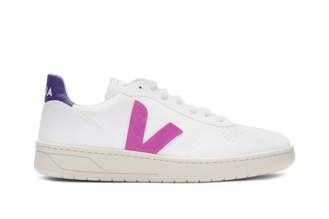 Pre-owned Veja V-10 White Purple In White/purple