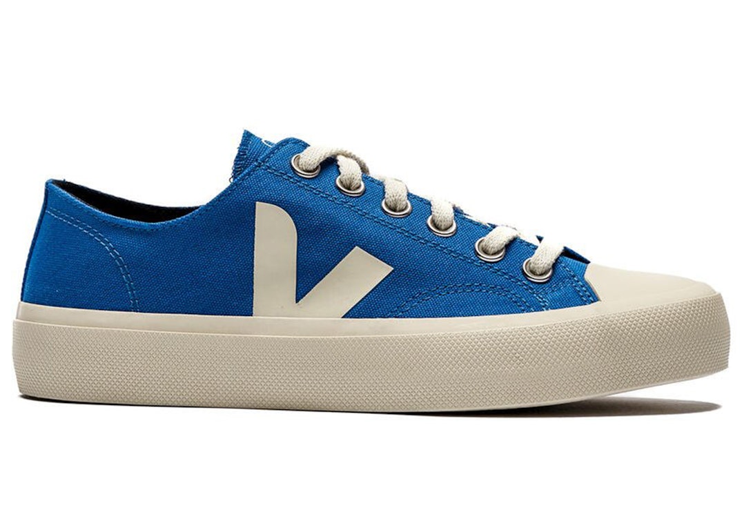 Pre-owned Veja Wata Ii Low Canvas Paros Pierre In Royal Blue/white