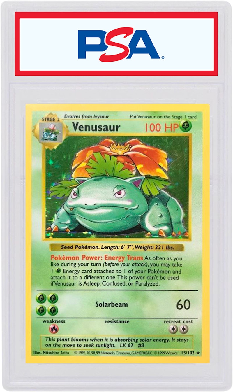 Venusaur-Holo 1999 Pokemon TCG Base Set Shadowless #15/102 - 1999 - US