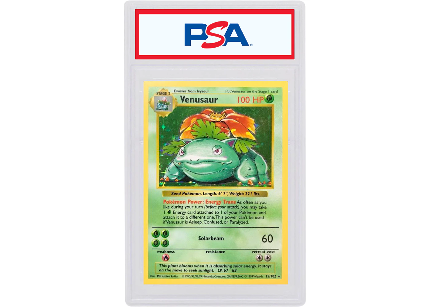 Venusaur-Holo 1999 Pokemon TCG Base Set Shadowless #15/102 (PSA or BGS Graded) - 1999 - US Venusaur-Holo 1999 Pokemon TCG Base Set Shadowless #15/102 (PSA or BGS Graded) - 1999 - US