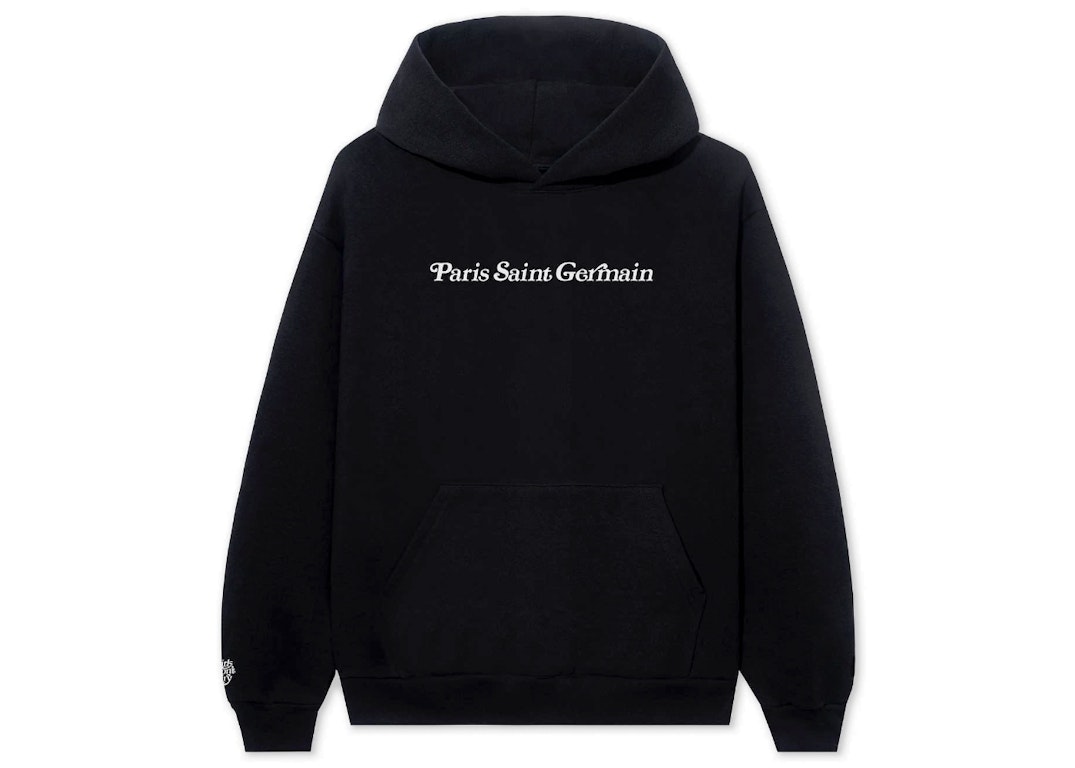 Pre-owned Verdy X Psg Tokyo Exclusive Girls Don't Cry Hoodie Black