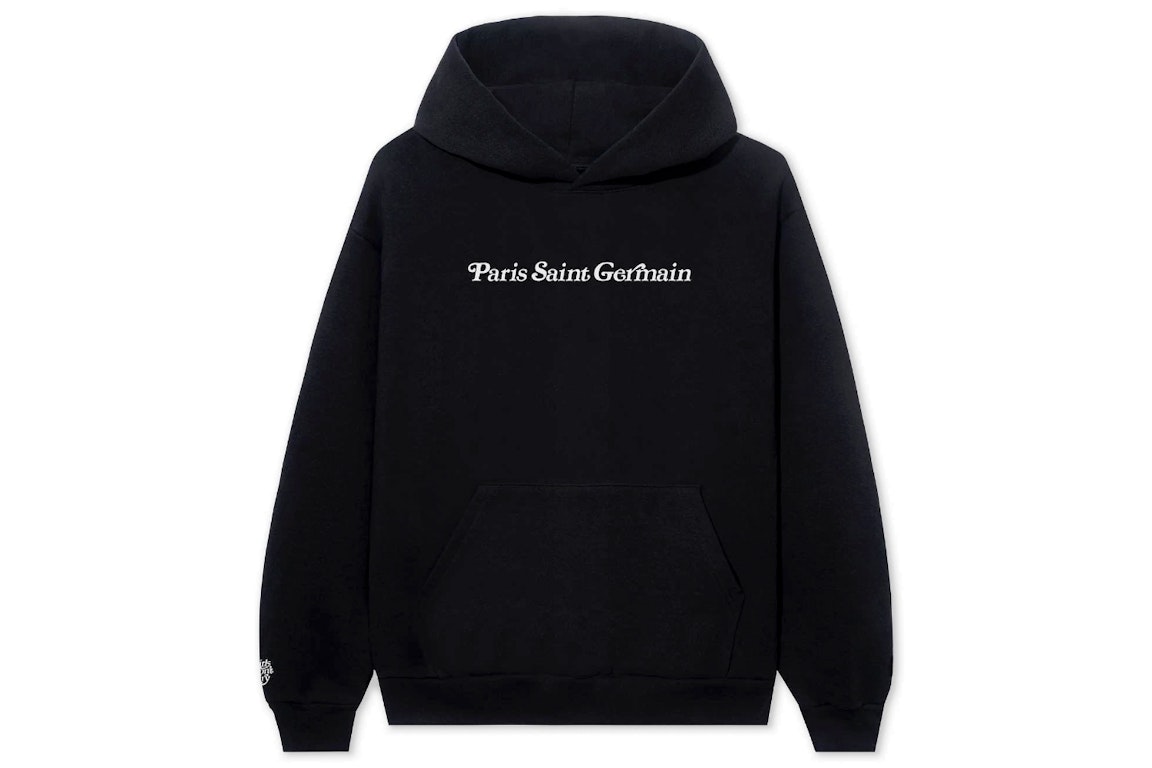 Pre-owned Verdy X Psg Tokyo Exclusive Girls Don't Cry Hoodie Black