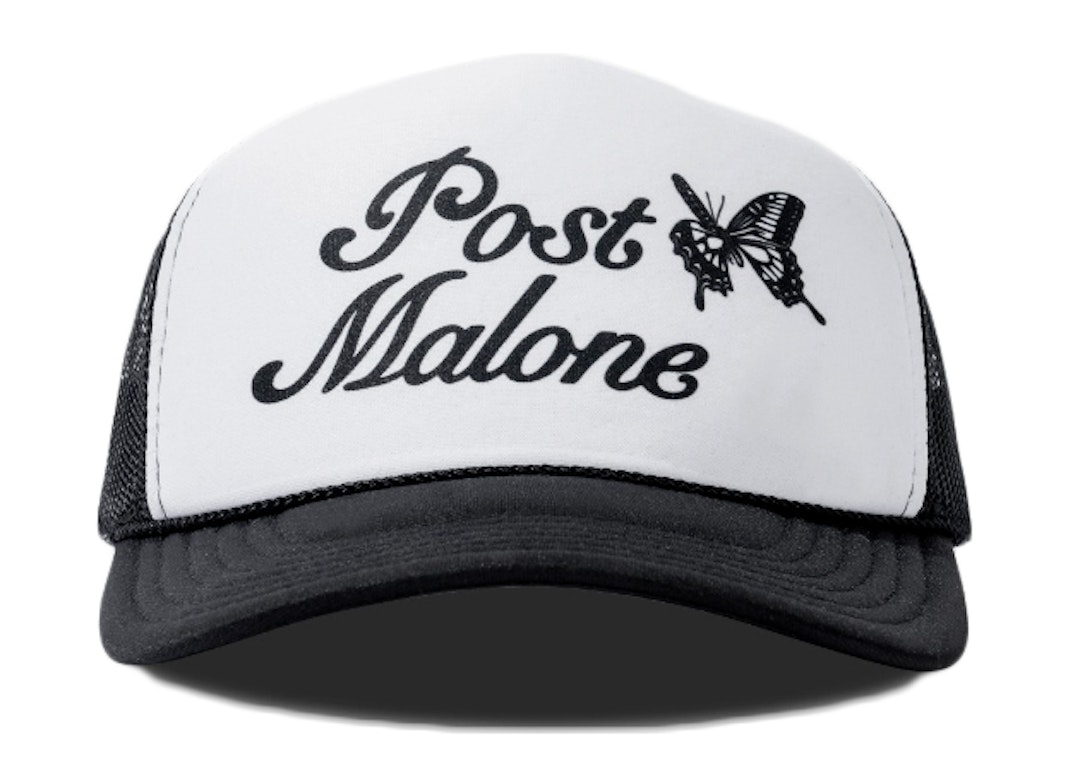 Pre-owned Verdy X Post Malone Trucker Hat Black White