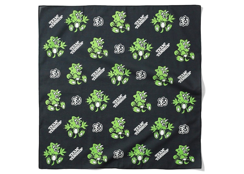 Verdy x Team Tenshin Flower Bandana Black Green - FW22 - GB