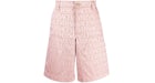 Versace Allover Jacquard Bermuda Shorts Pink
