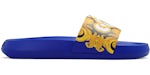 Versace Baroque Pool Slide Blue Gold