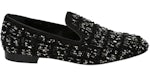 Versace Bead-Embellished Slippers Black Suede