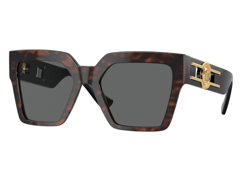 Pre-owned Versace Women's Butterfly Sunglasses Gray In Havana (ve4458 542987)