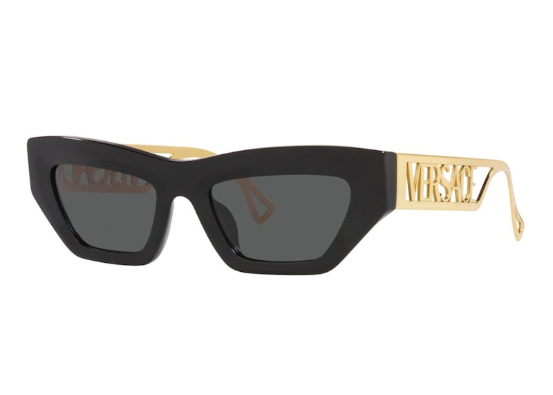 Pre-owned Versace Cat Eye Sunglasses In Black/grey (ve4432u)