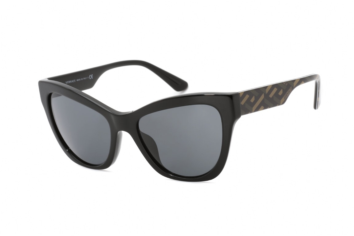 Pre-owned Versace Cat Eye Sunglasses Black (ve4417u-535887)