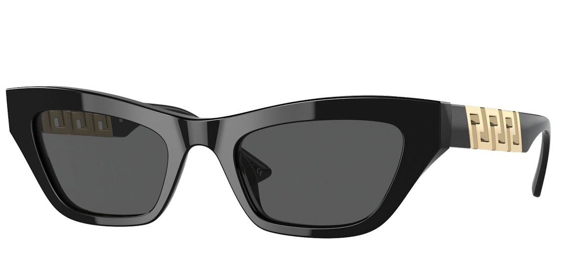 Pre-owned Versace Cat Eye Sunglasses Black (ve4419-gb187)
