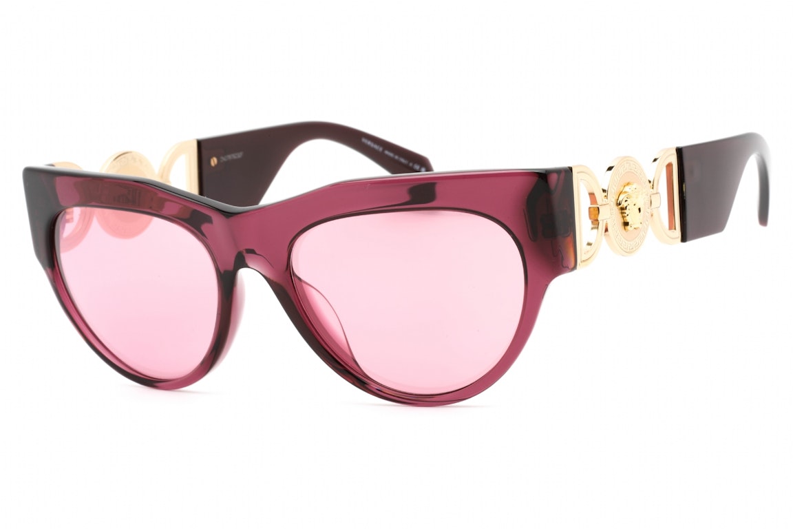 Pre-owned Versace Cat Eye Sunglasses Bordeaux/mauve (ve4440u-5263a4)