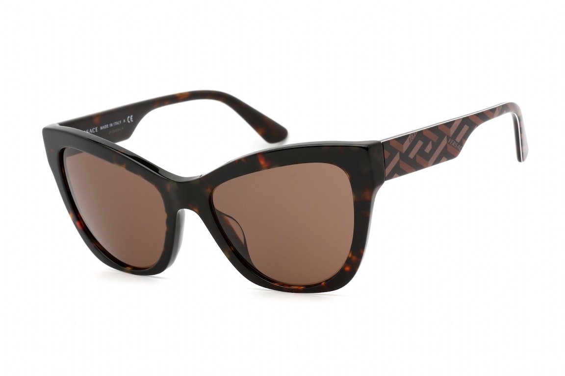 Pre-owned Versace Cat Eye Sunglasses Brown (ve4417u-535973)