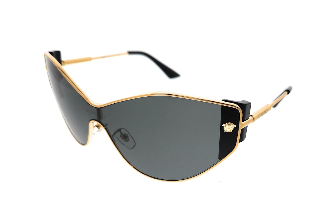 Pre-owned Versace Cat Eye Sunglasses Gold/black Ves111662