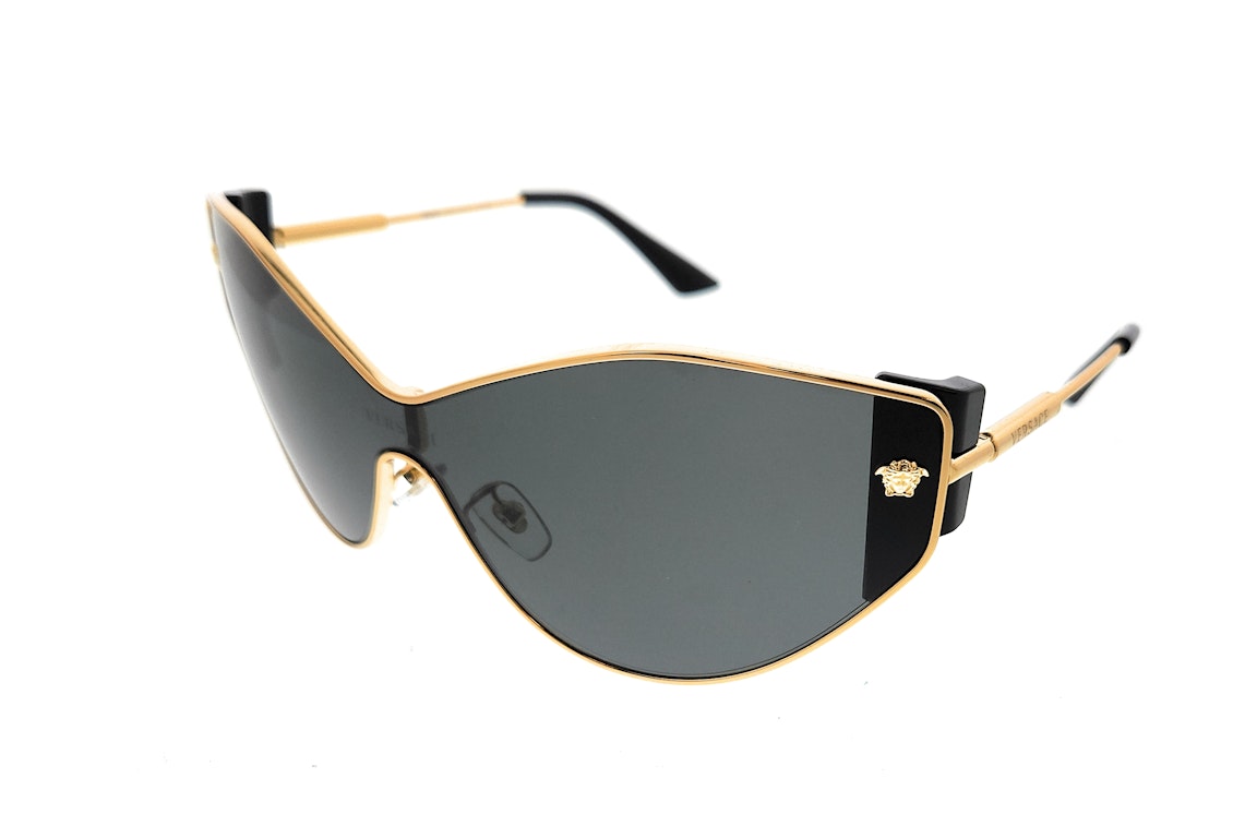 Pre-owned Versace Cat Eye Sunglasses Gold/black Ves111662