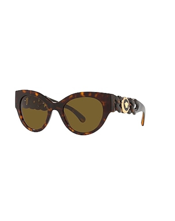 Pre-owned Versace Cat Eye Sunglasses Tortise (ve4408-10873)
