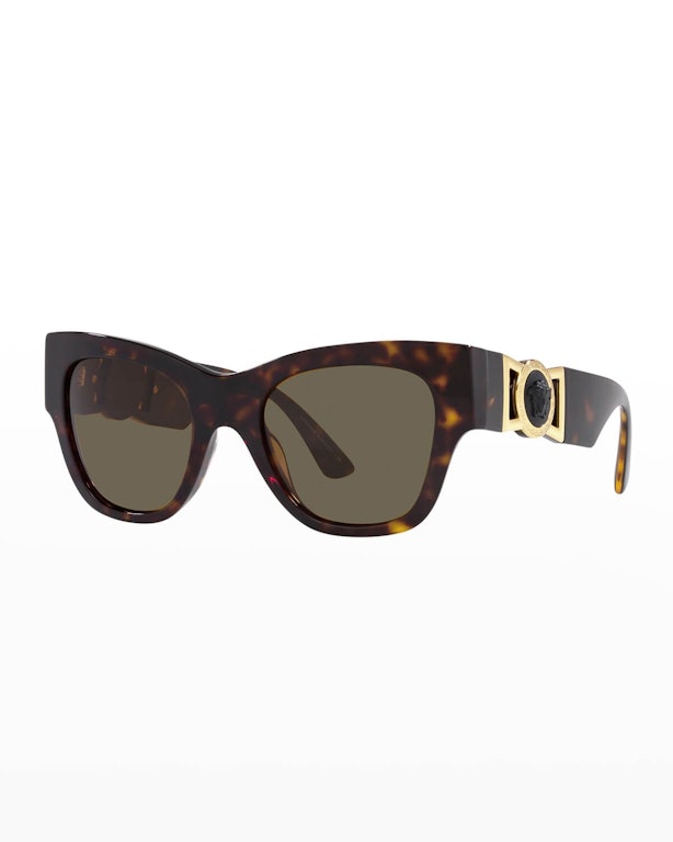 Pre-owned Versace Cat Eye Sunglasses Tortise (ve4415u-1083-52)